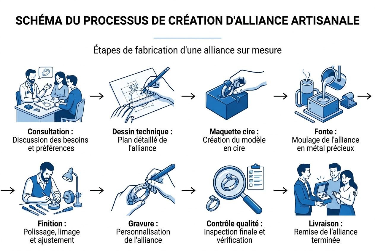Processus de création artisanale d'alliance
