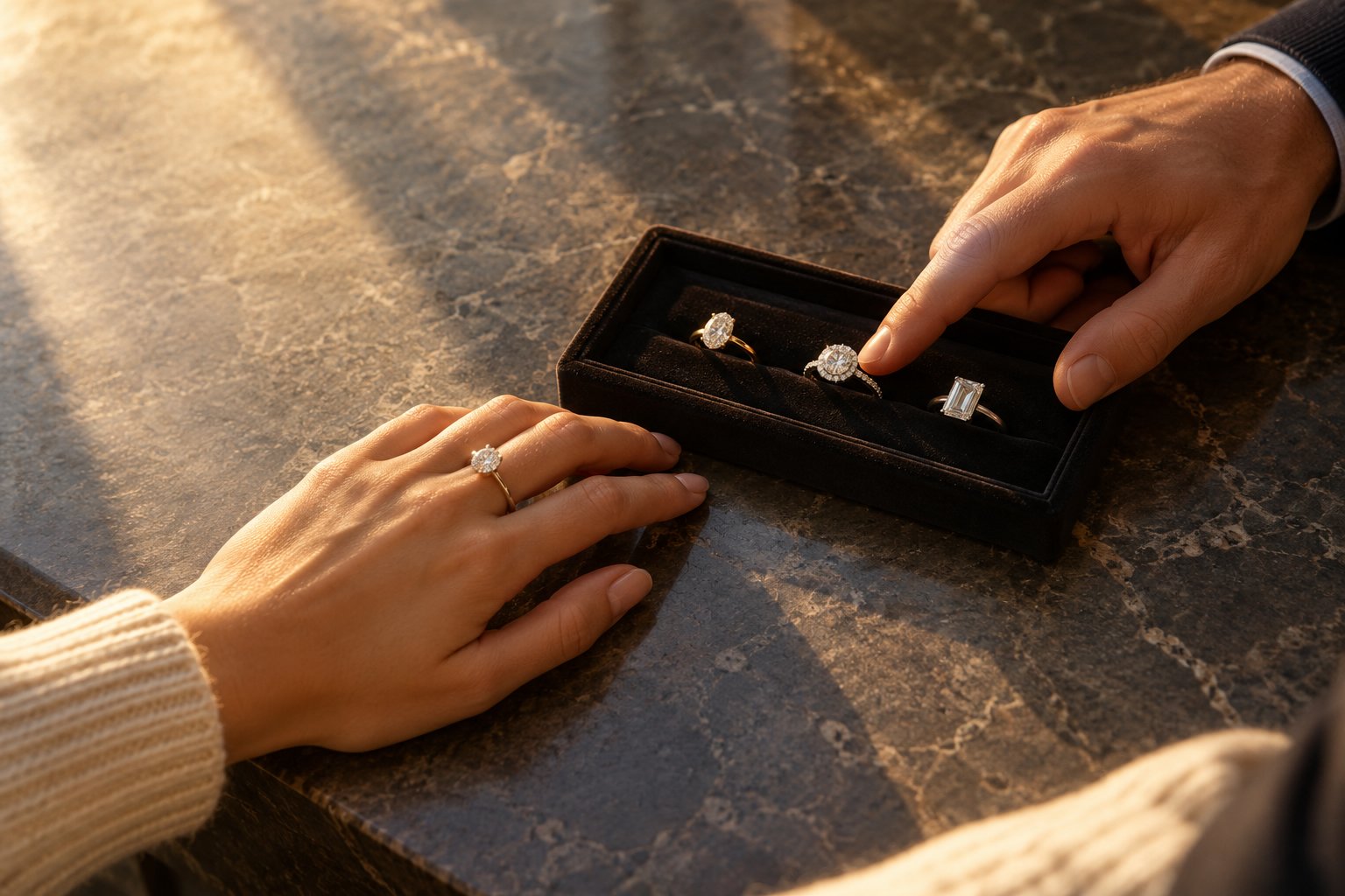 Choisir sa bague de fiançailles ensemble : nos conseils