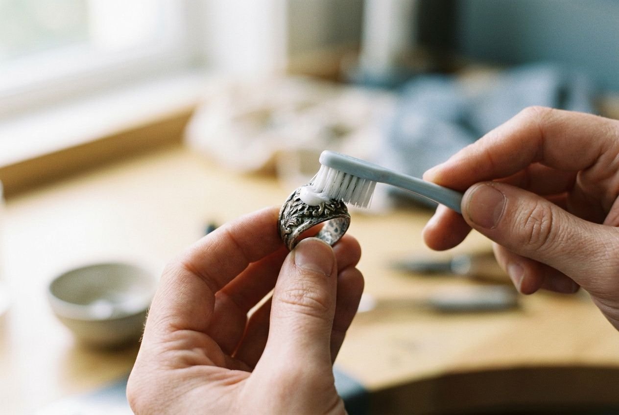 Nettoyer un bijou en argent noirci au dentifrice : l'astuce qui marche