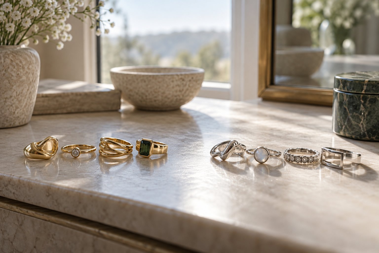 Comment choisir une bague moderne : style, métal, pierre